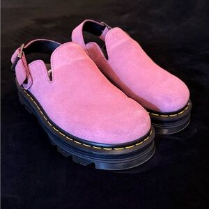ZEBZAG SUEDE CASUAL SLINGBACK PLATFORM MULES